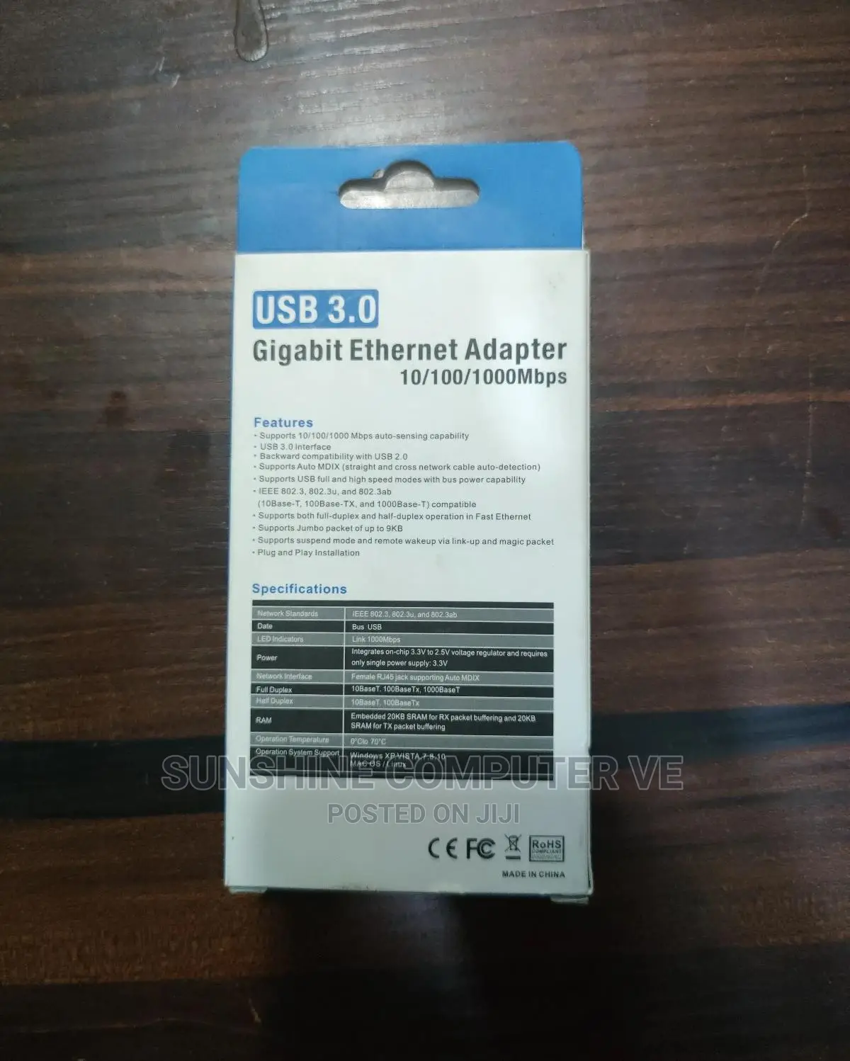 USB 3.0 Gigabit Ethernet Adapter 10/100/1000mbps