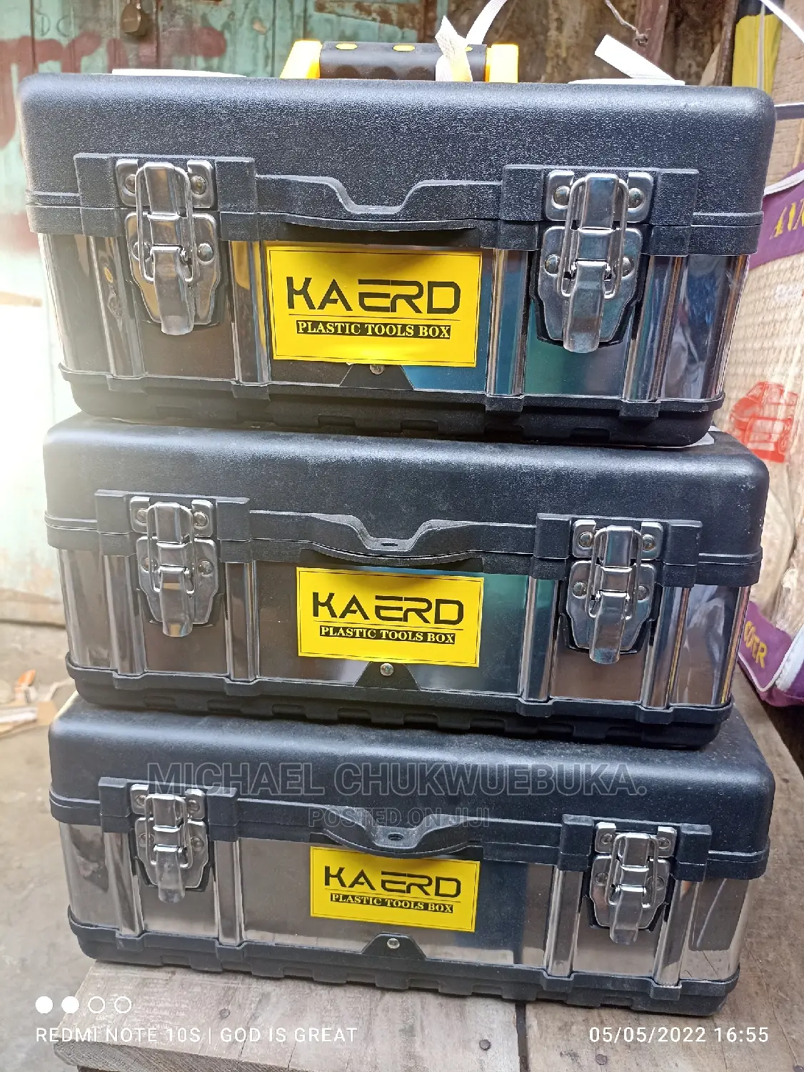 Plastic and Iron Tools Box