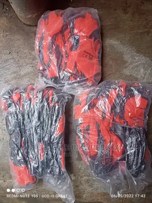 Red And Black Hand Gloves