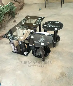 Set of 4 Glass Quality Side Stools