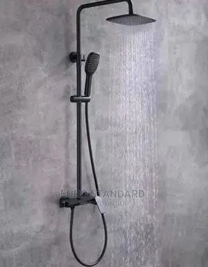 Black Standing Shower With Side Control