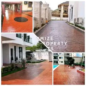 Glowing Modern Exterior Concrete Stamp Floor