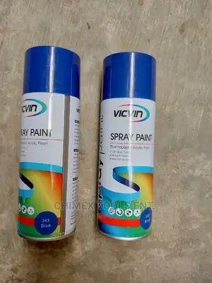 Hand Spray Paint Blue Color