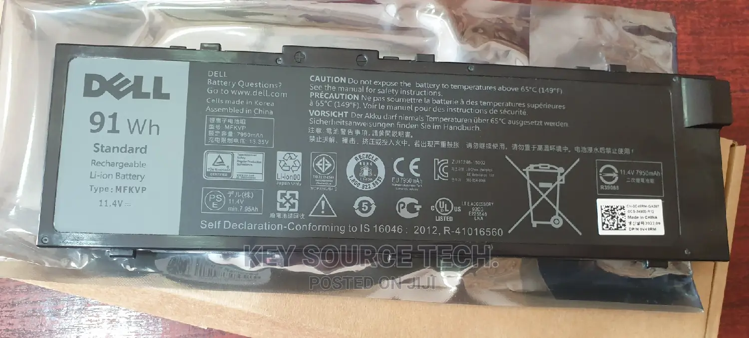 Dell Mfkvp Laptop Battery For Dell Precision 15 7510 7520