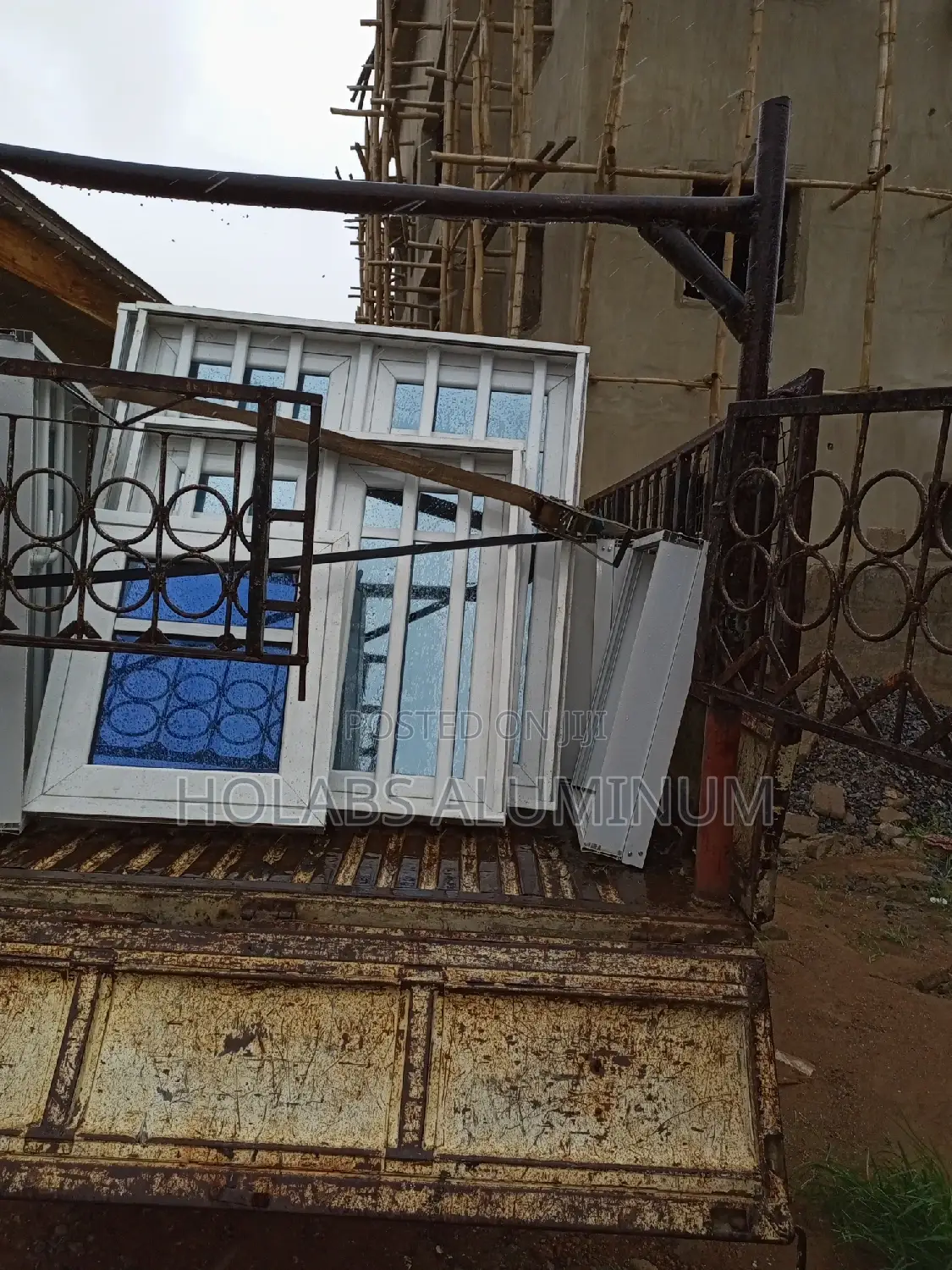 Window With Burglary and Blue Glass