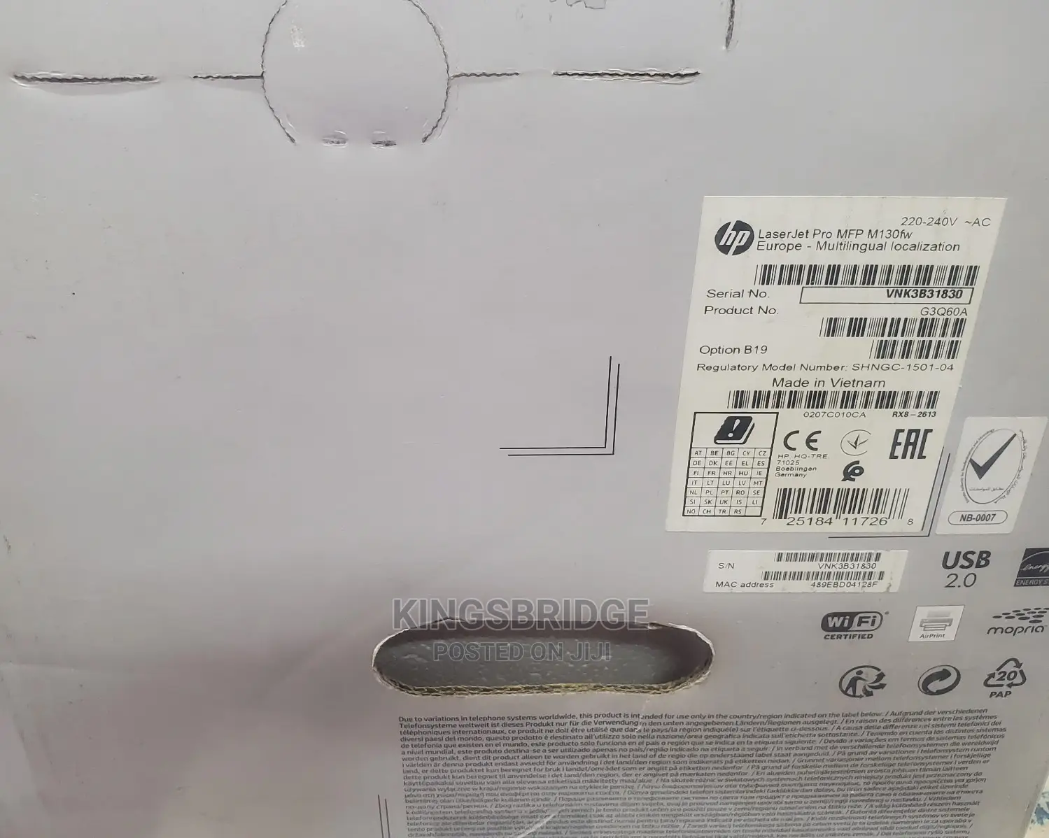 Hp Laserjet Pro MFP M130fw All in One Smart Printer.