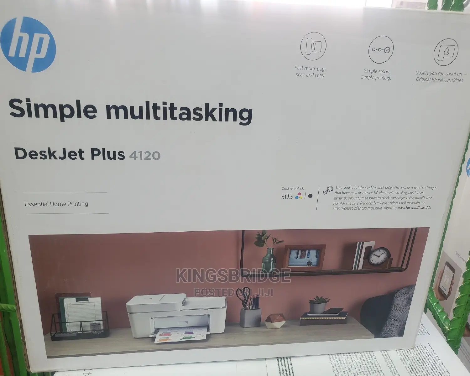 Hp Simple Multitasking Deskjet Plus 4120 Printer