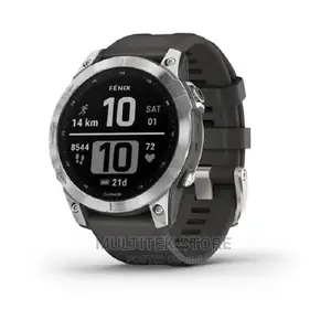 Garmin Fenix 7, Standard Edition - Silver With Graphite Band