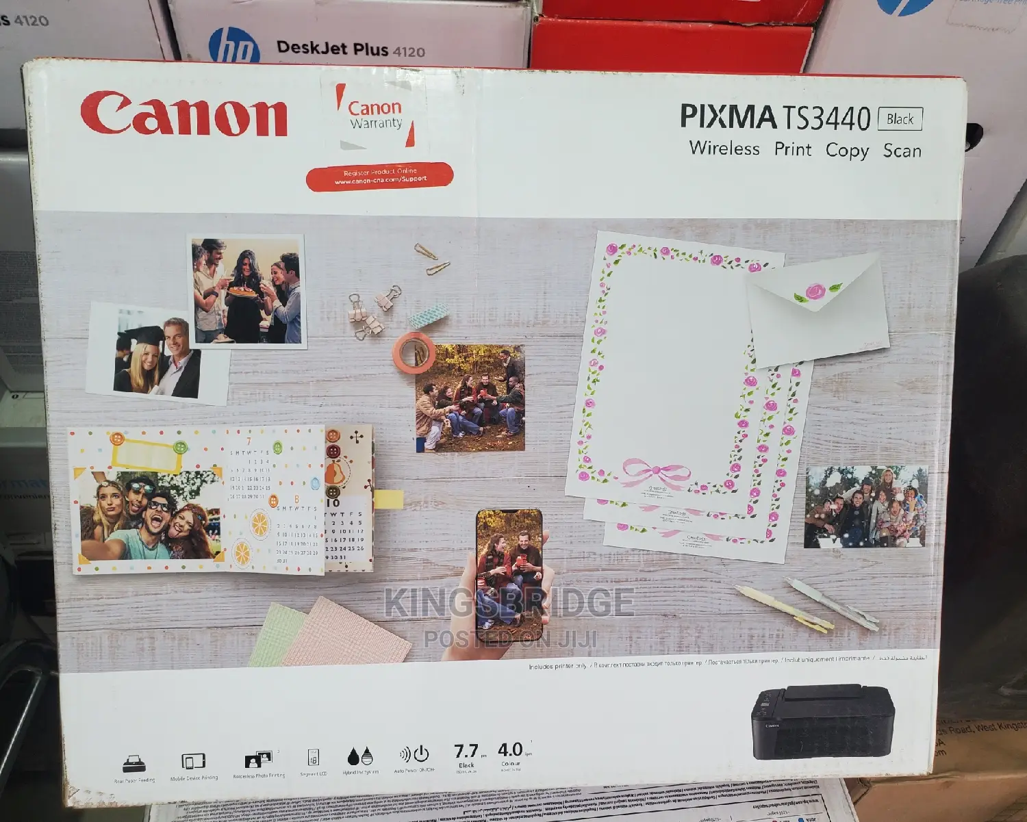 Canon Prixma Ts3440 Black All in One Smart Printer.