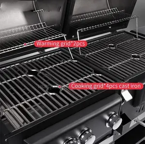 COMBINED GAS and CHARCOAL BBQ Griller/Outdoor Barbecue Grill
