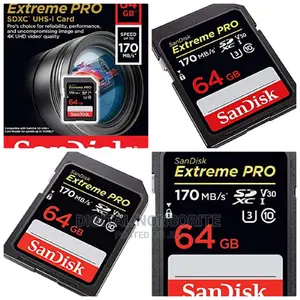 Sandisk 64gb Extremely Pro SD Card 170mb/S