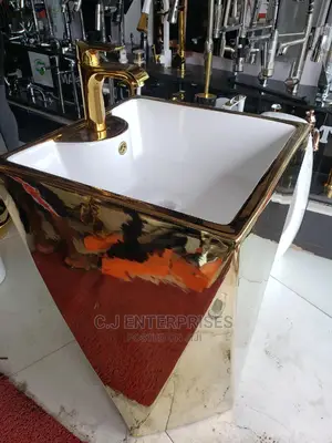 Standing Wash Hand Basin Golden