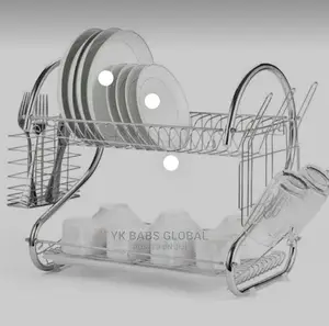 16 Pics Dish Rack With Mug Stand