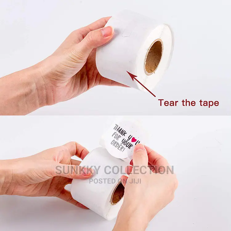 One Roll Thank You Packaging Decorating Sealing Stickers
