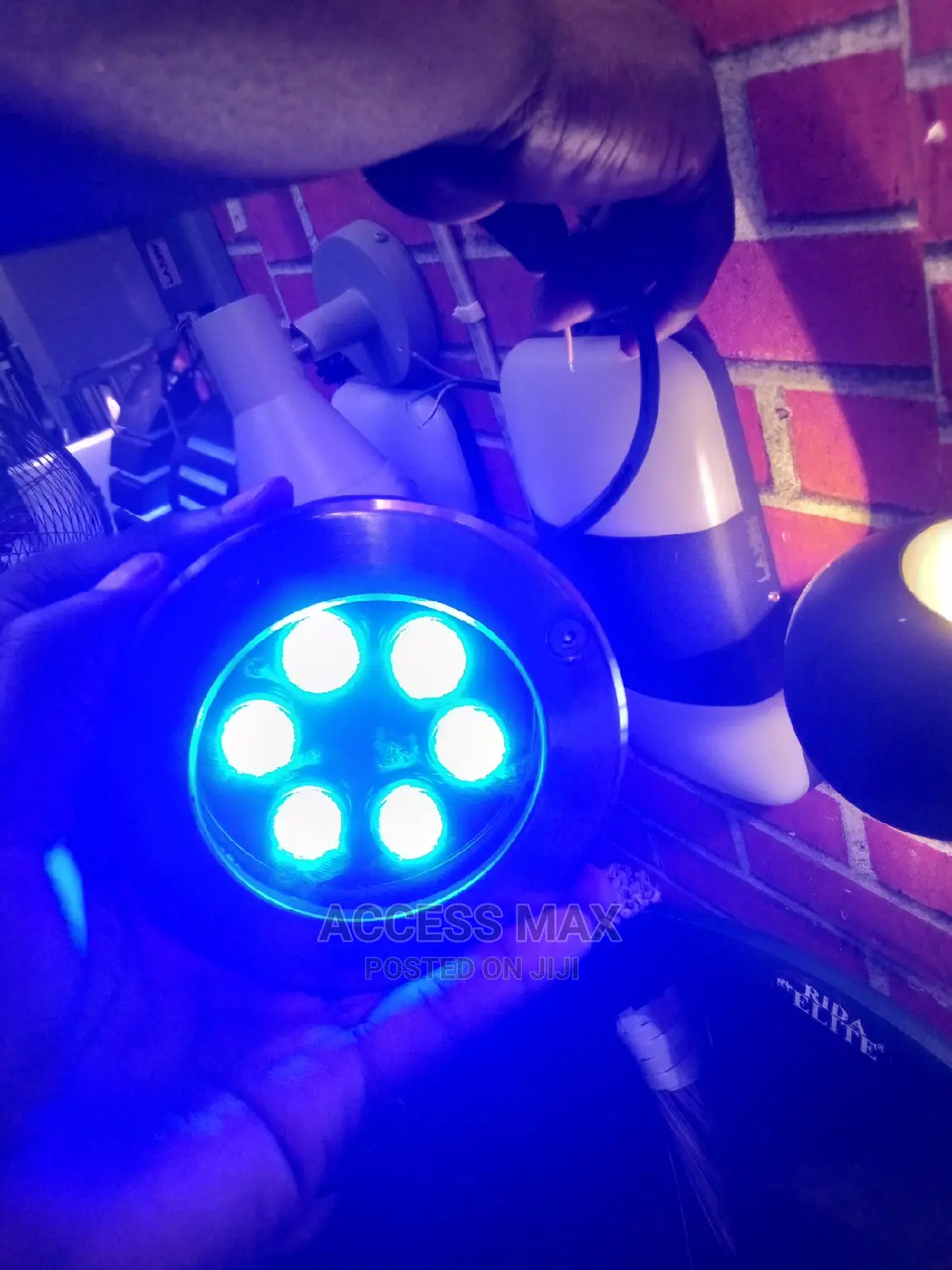LED Floor Light 6 Eyes Blue