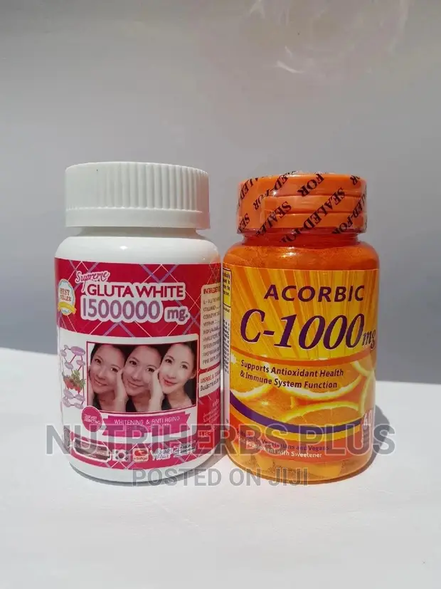 Gluta White + Vitamin C Fda Approved for Skin Whitening for sale