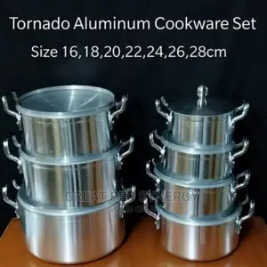 7 Pieces Aluminium Pots (Turnado)