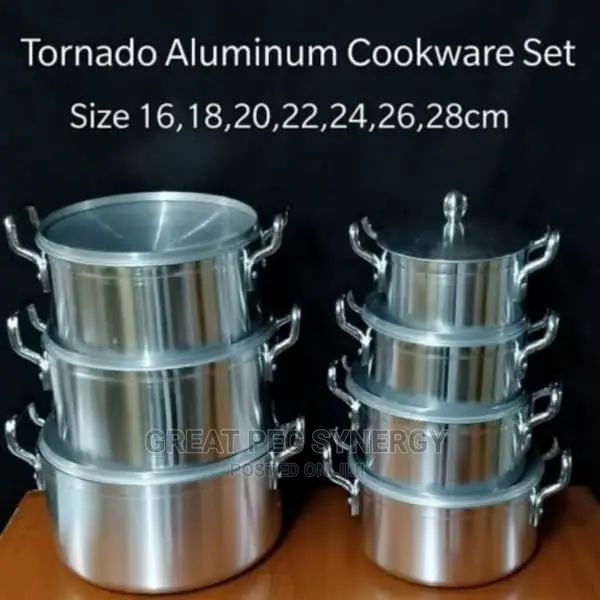7 Pieces Aluminium Pots (Turnado)