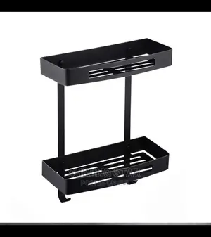 Straight Double Layer Rack ( Black)