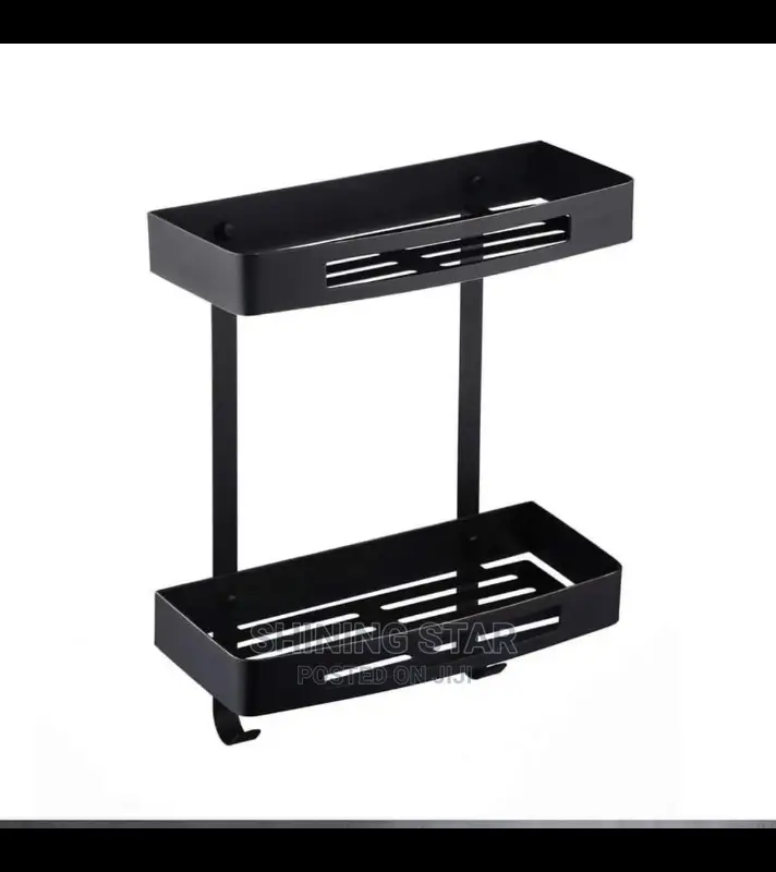 Straight Double Layer Rack ( Black)