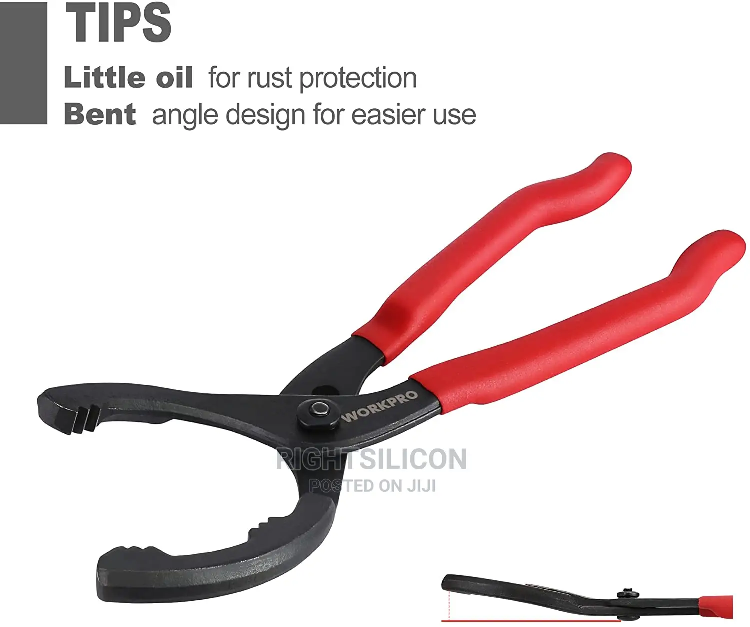 USA WORKPRO 12" Adjustable Oil Filter Pliers, Oil Filter
