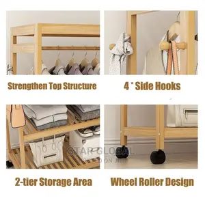 Hanging Bedroom Storage Shelf Clothes Garment Racks