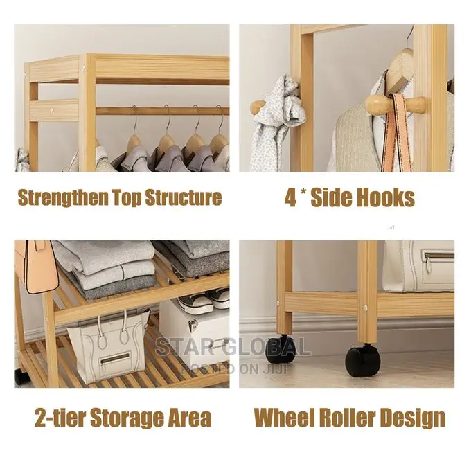 Hanging Bedroom Storage Shelf Clothes Garment Racks