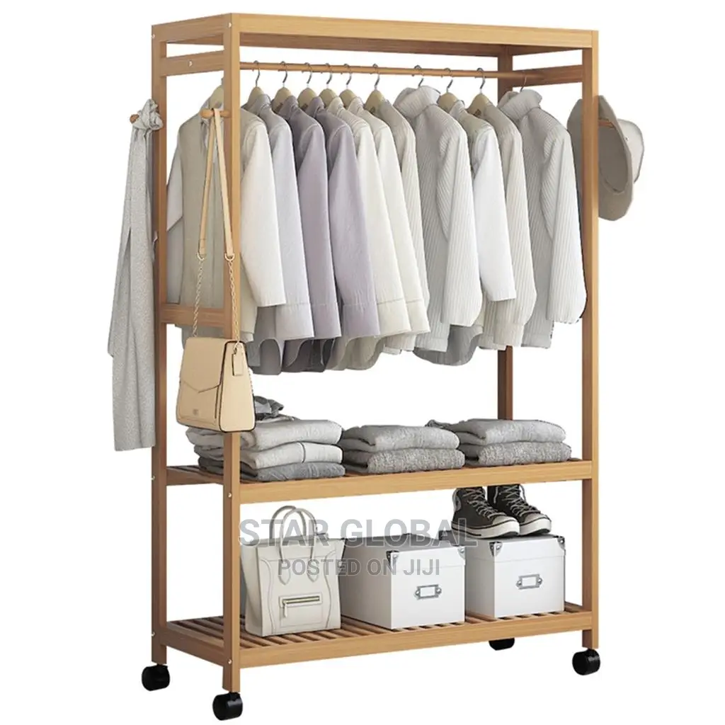 Hanging Bedroom Storage Shelf Clothes Garment Racks