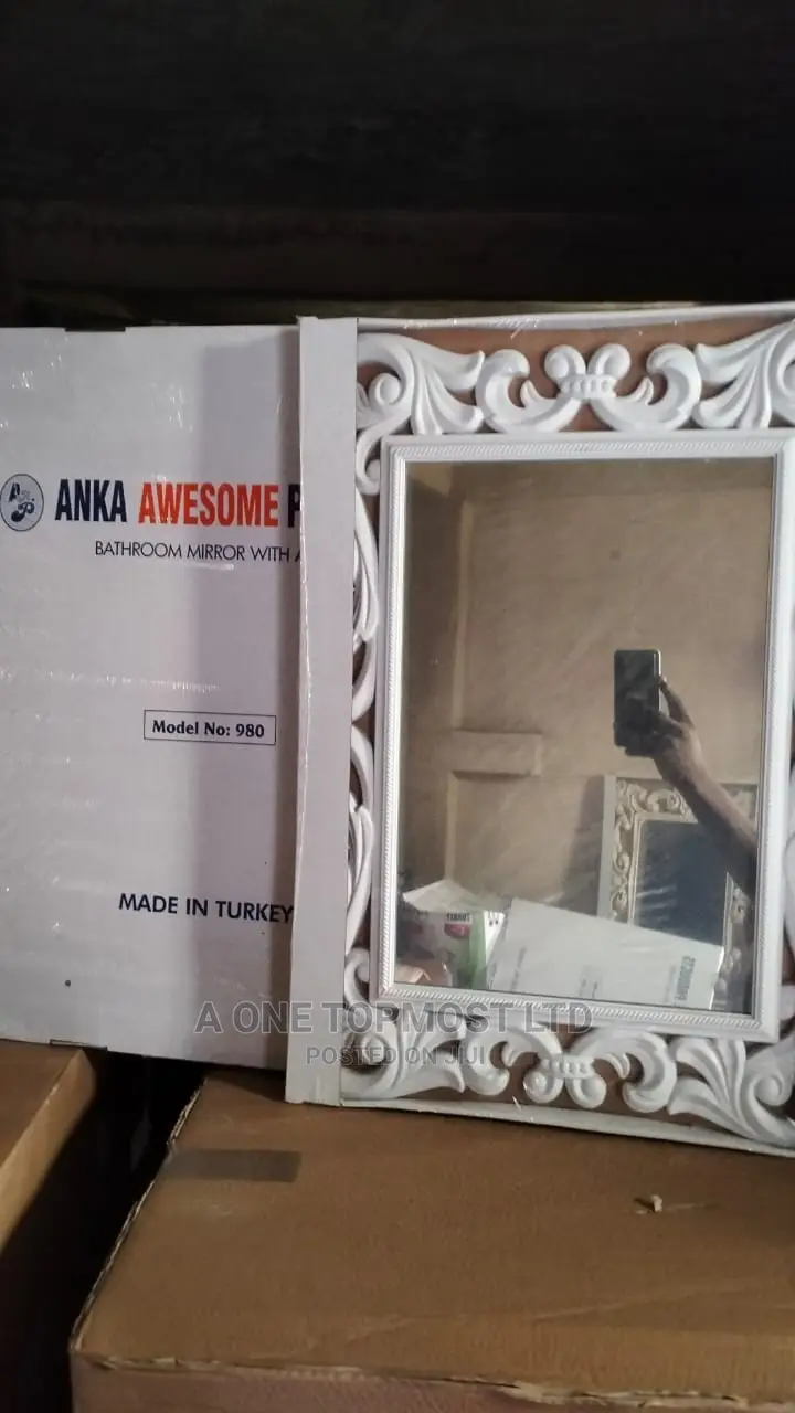 Royal White Design Mirror (70 By 50cm)
