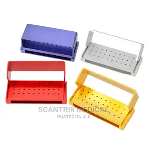 Holder Block Case Opening Box Dental Lab Aluminum Bur