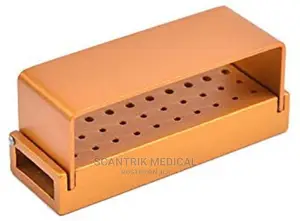 Holes Dental Burs Holder Block Case Opening Box