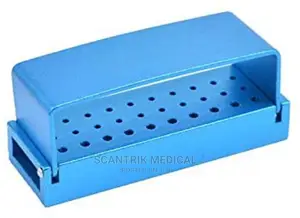30 Holes Dental Burs Holder Block Case Opening Box