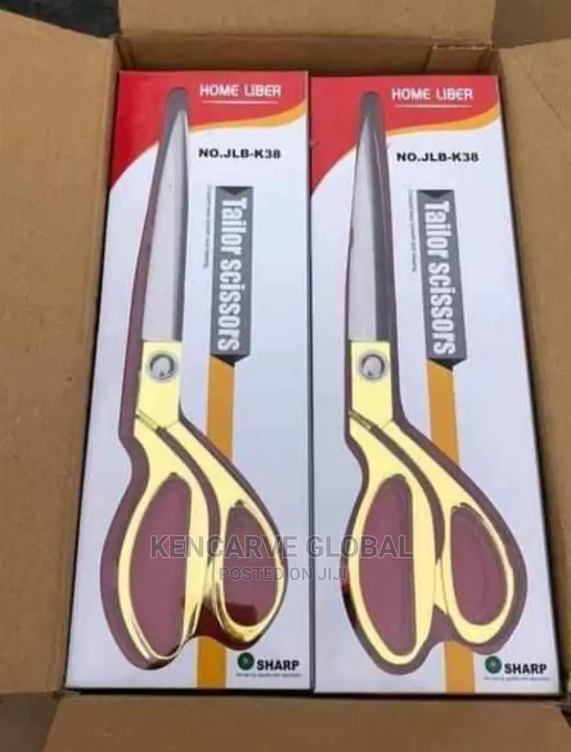 Scissors Gold Black and Red Color