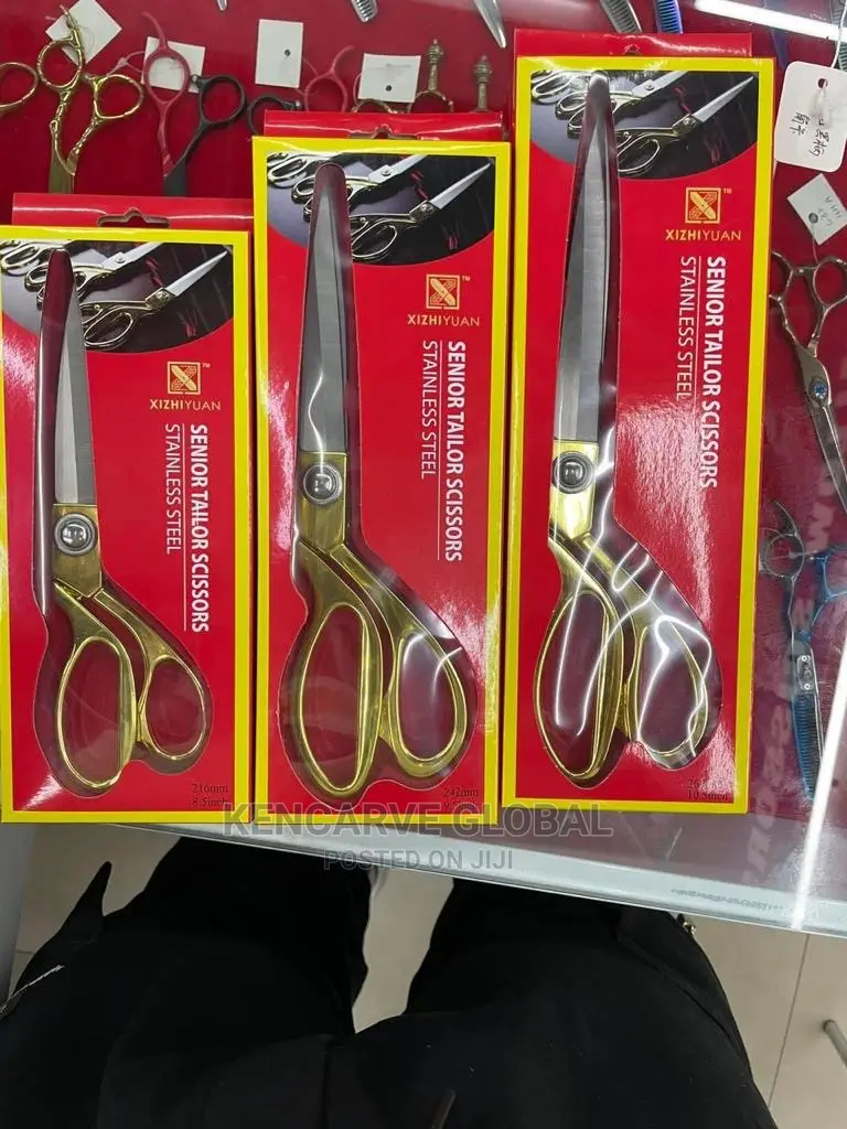 Scissors Gold Black and Red Color