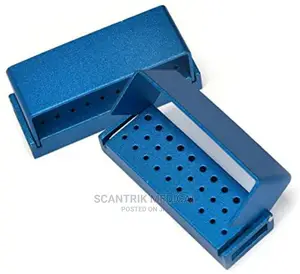 30 Holes Dental L Bur Holder Stand Autoclave Disinfection Bo