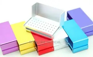 30 Holes Dental Burs Opening Bur Disinfection Box Aluminum