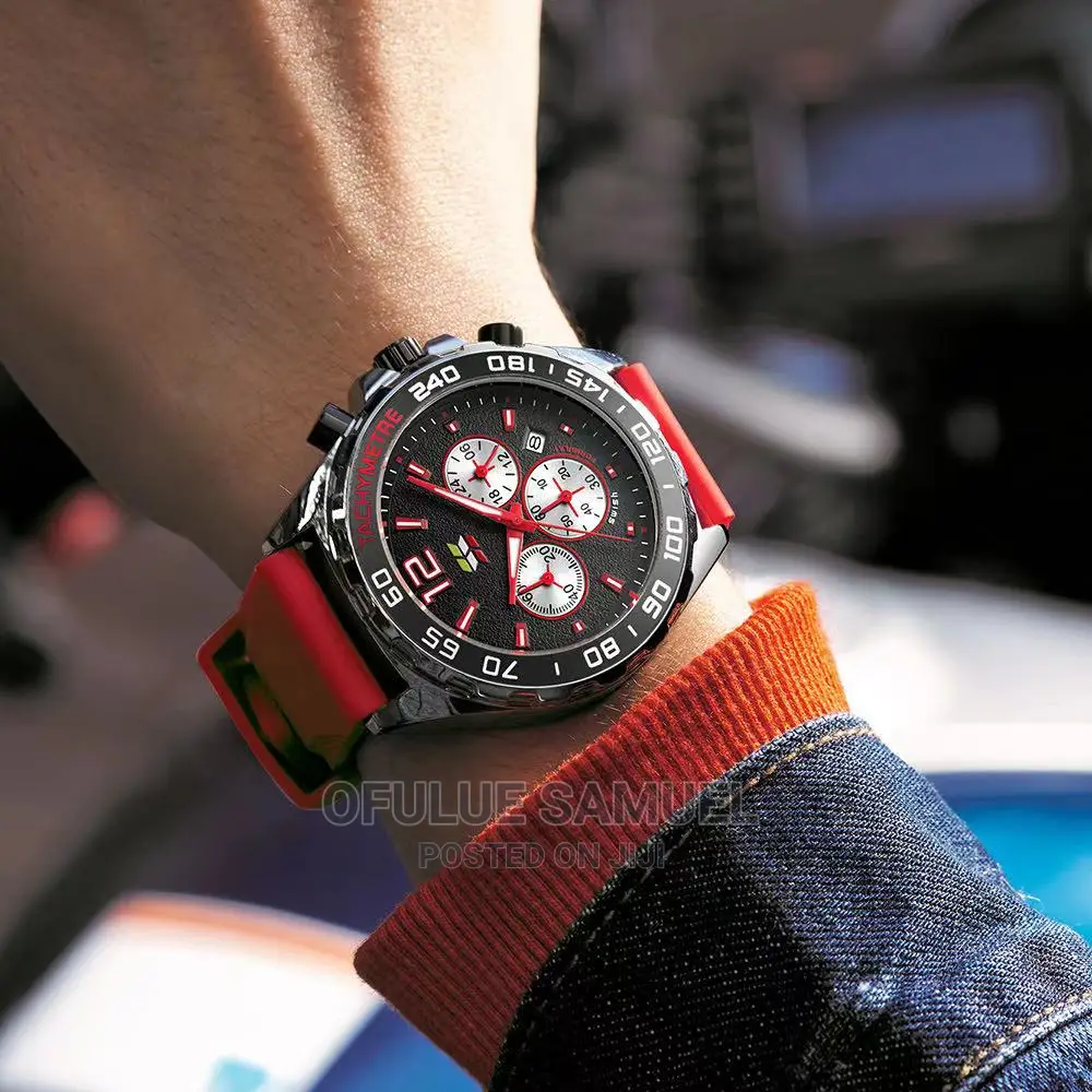 Swish Chronograph Rubber Strap
