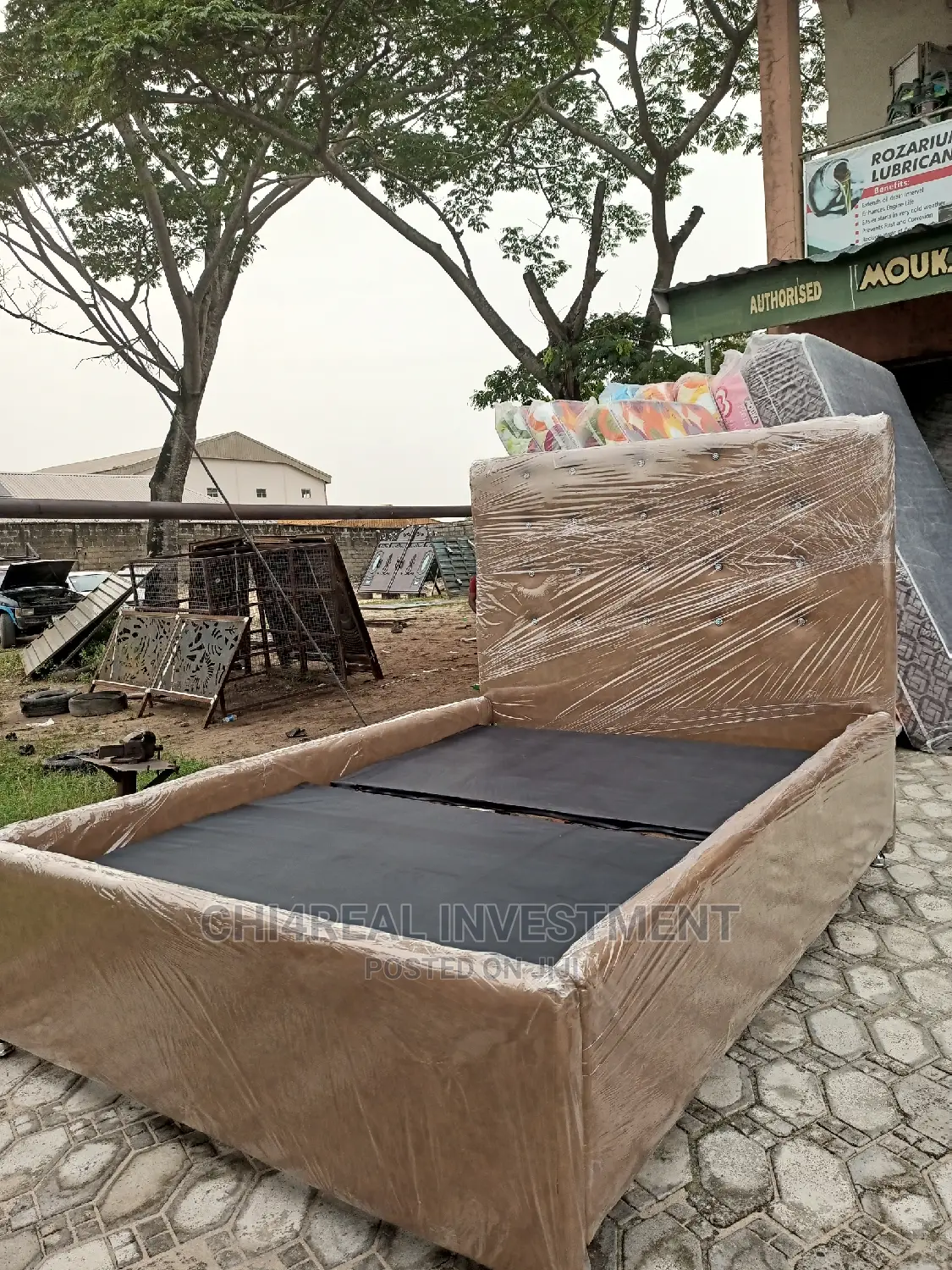 4.5 by 6 LEATHER BEDFRAME