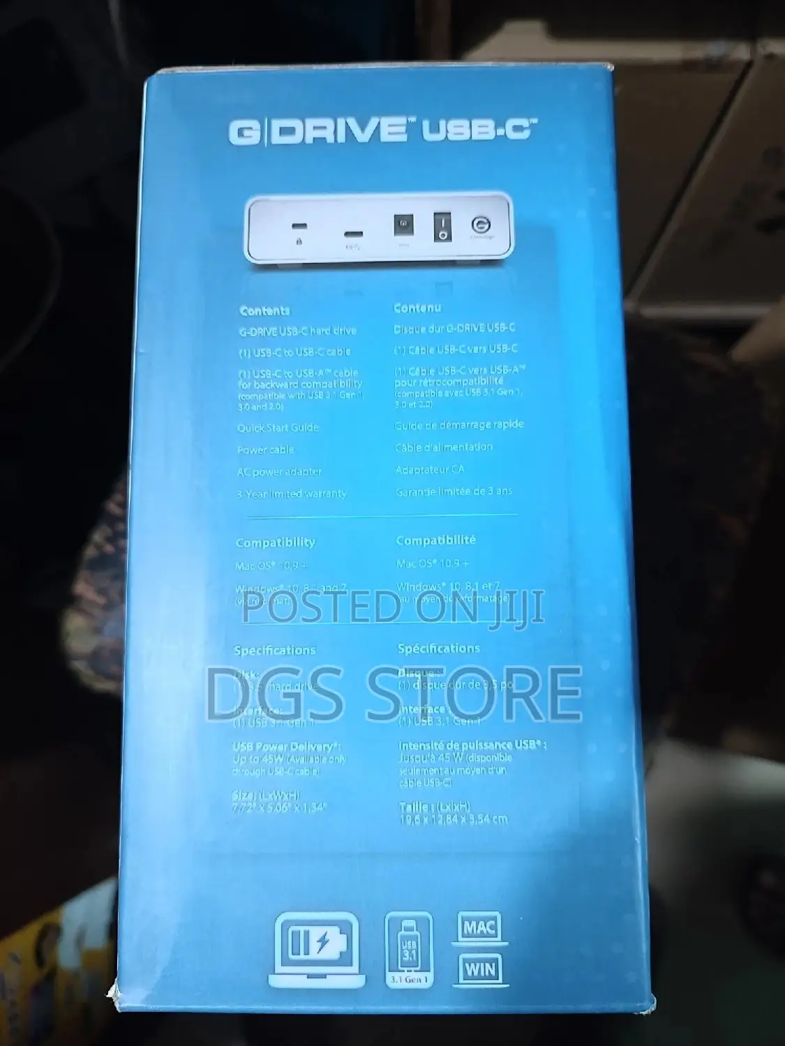 G Drive USB C 4tb 150mbs Hard Drive