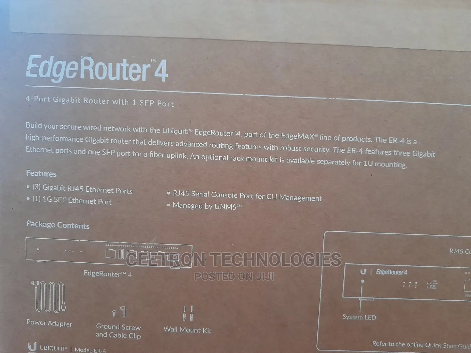 UBIQUITI:ER-4 ER-4 Edgerouter 4-Port