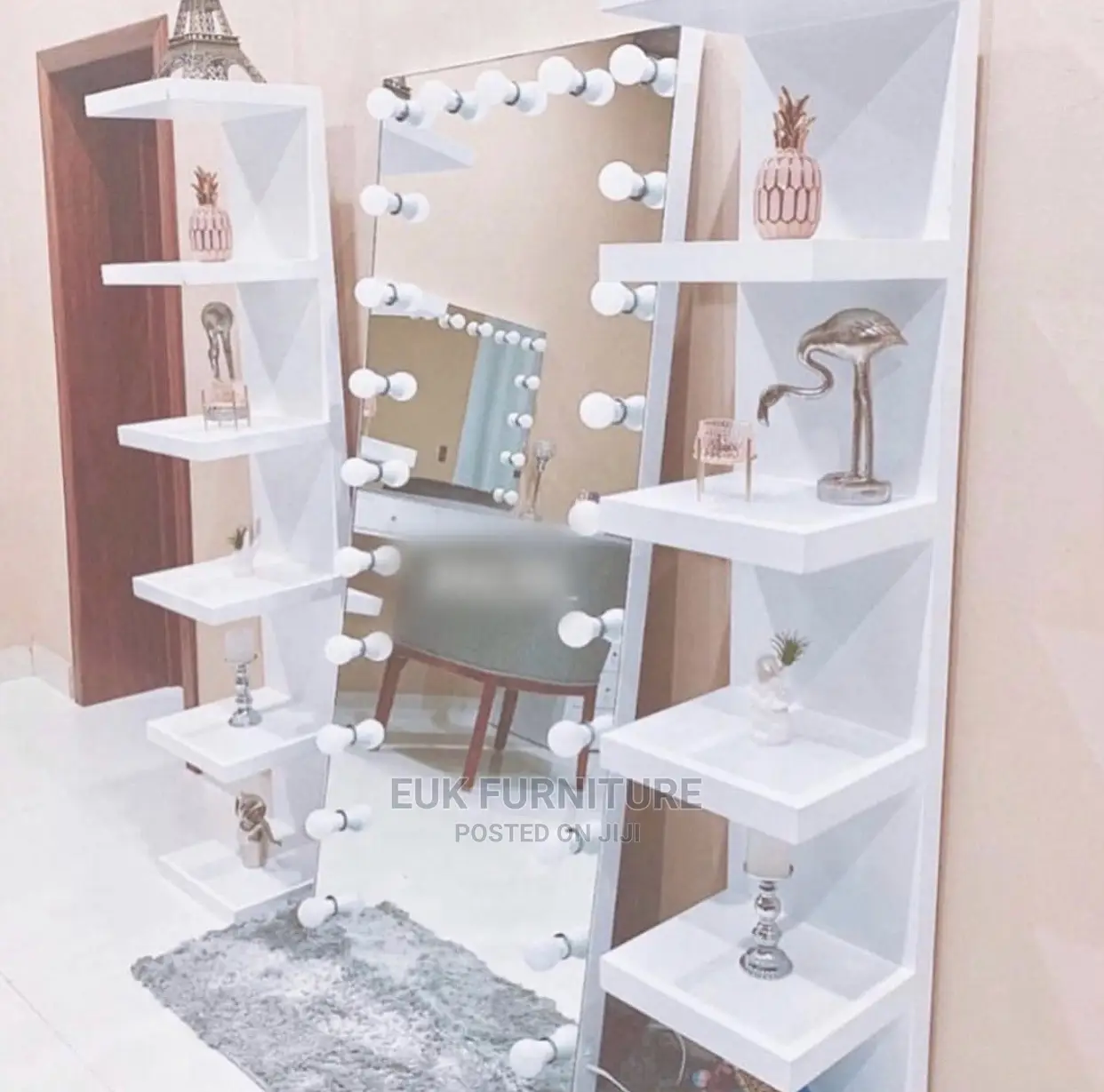 Vanity Mirror With Two Sides Shelves