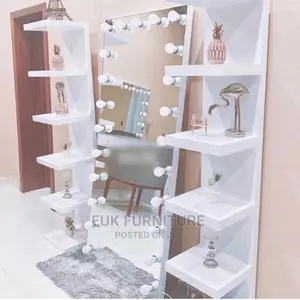 Vanity Mirror With Two Sides Shelves