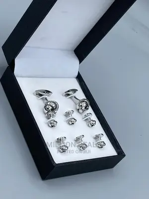 Stainless Steel Unique Men’S Cuff Links Set