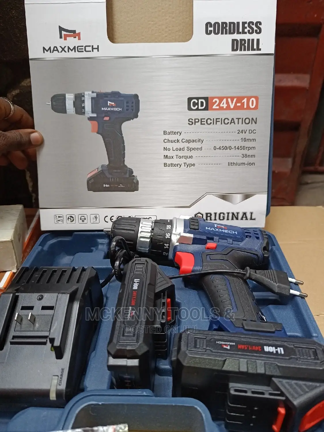 Maxmech Cordless Drill Cd 24v-10 Maxhech Battery 24V