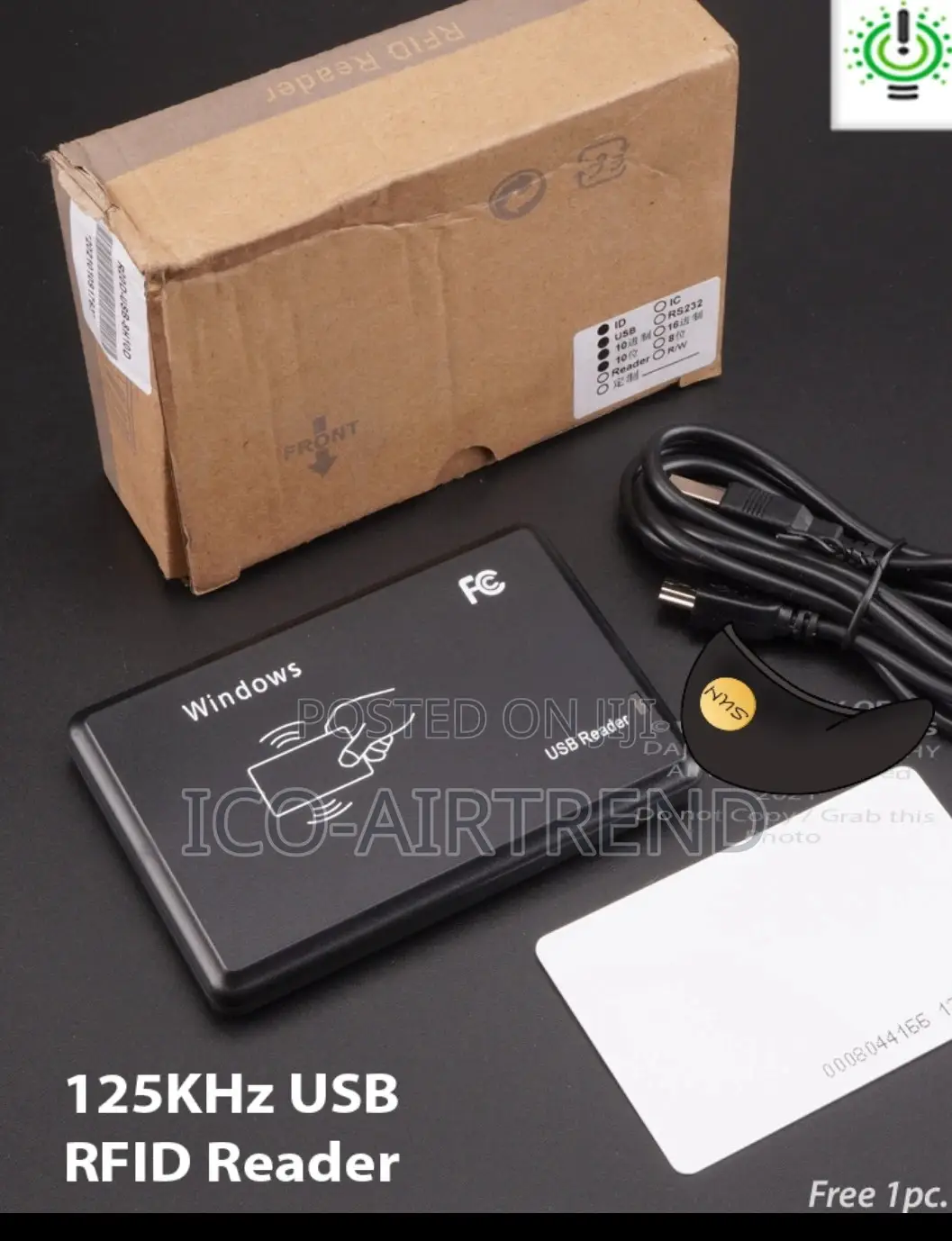 USB RFID Reader 125khz RFID Card EM4001 for Windows PC