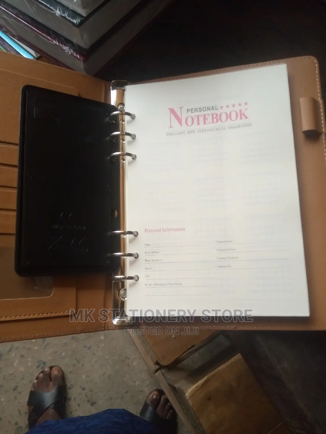 A5 Leather Back Spiral Notepad With Calculator