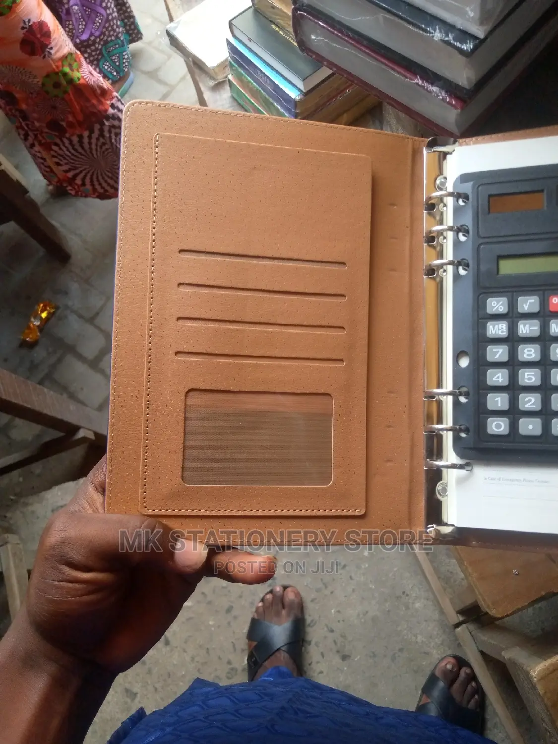 A5 Leather Back Spiral Notepad With Calculator