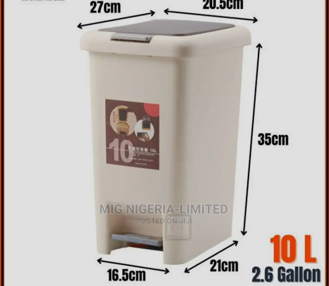 10 Litres Pedal Plastic Dustbin