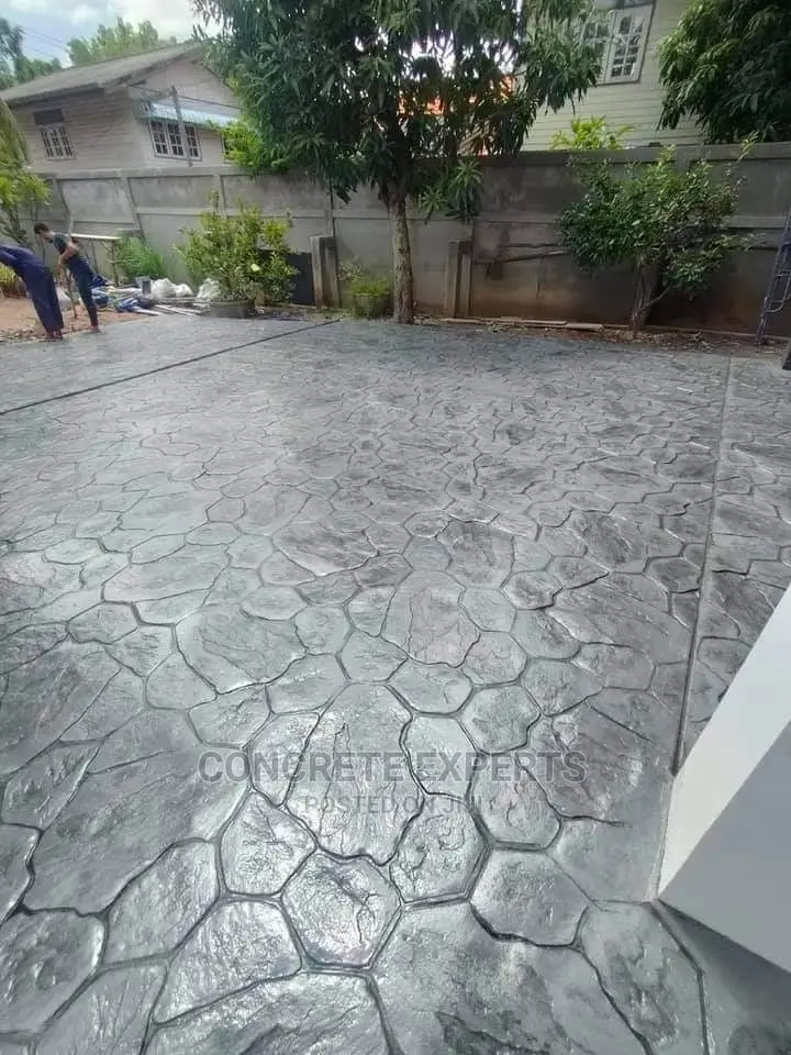 Great Installation Stamped Concrete Floor