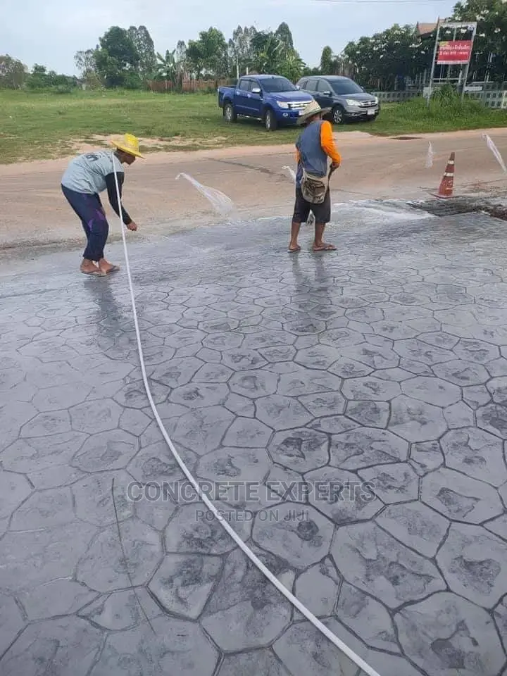 Rich Stamped Concrete Floor